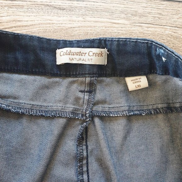 Coldwater Creek Jeans Size L17 Dark Denim Straight Leg Natural Fit 36" Waist - Picture 7 of 7